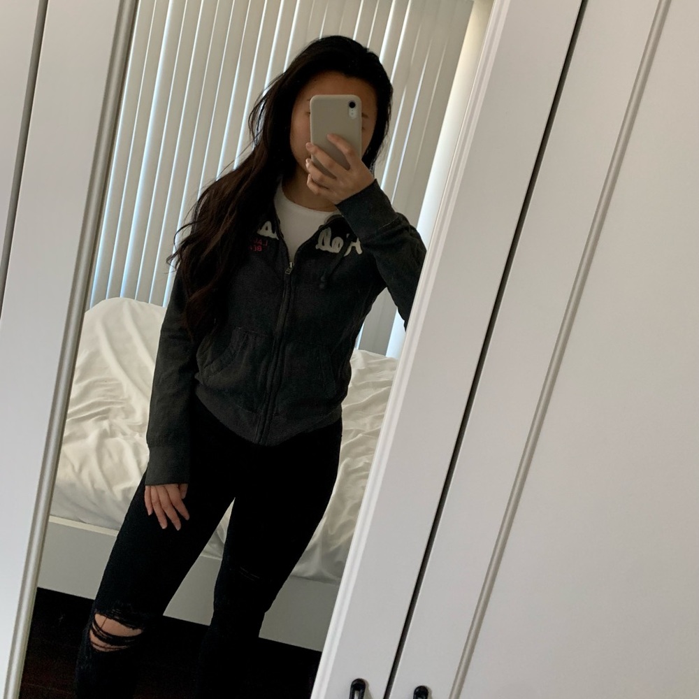 Hollister Logo Graphic Full-Zip Hoodie